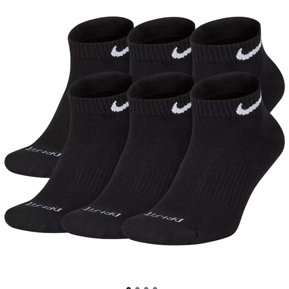 Men's Nike 6-pack Everyday Plus Cushioned Low-Cut Training Socks - black XL